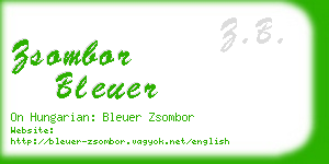 zsombor bleuer business card
